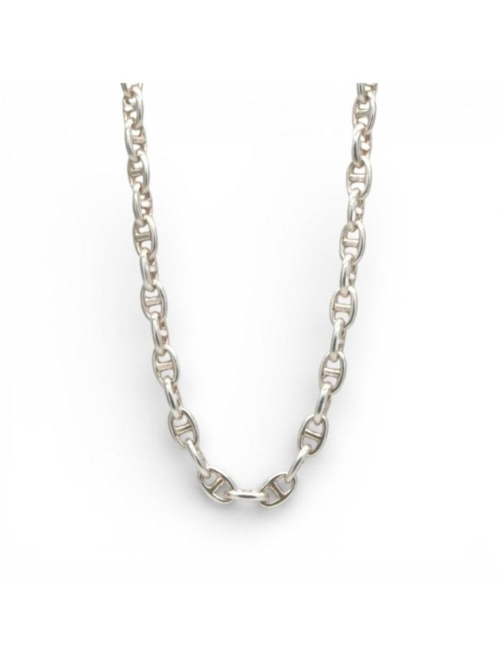 Hermes Chaine D'Ancre Necklace Pendant Choker 925 Silver